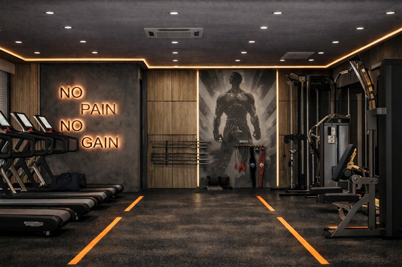 Gym and strength training — KOURTYARD visualisation